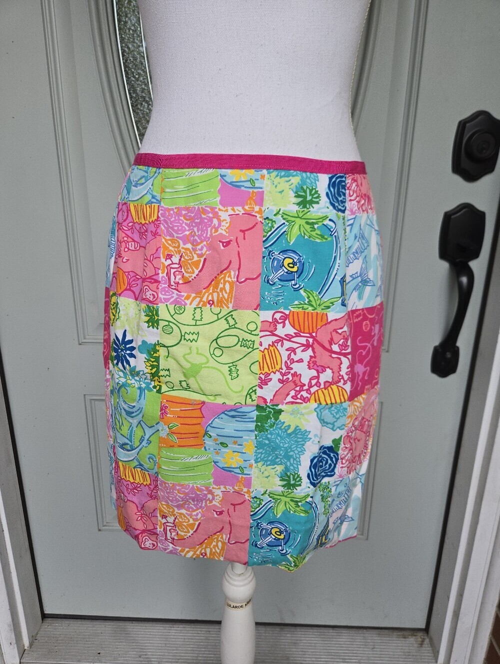 Lilly Pulitzer Vintage White Label Patchwork Mini Skirt
